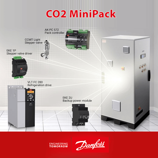 Agregaty na CO2 dla małych sklepów Danfoss CO2 MiniPack