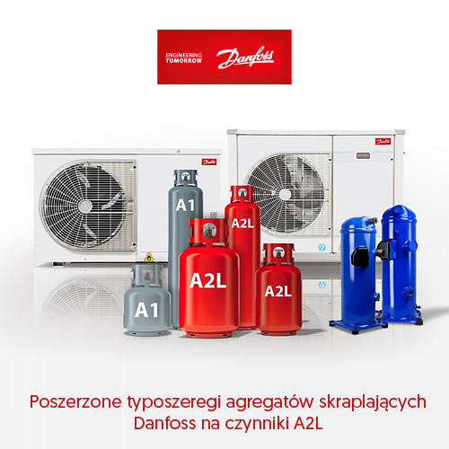 Poszerzone typoszeregi agregatów skraplających Danfoss na czynniki chłodnicze A2L